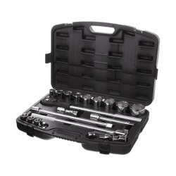 Купить Набір інструментів професійний  3/4 ", 20 од. (гол.19-50мм) пластиковий кейс, Cr-V.