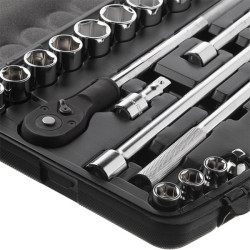Купить Набір інструментів професійний  3/4 ", 20 од. (гол.19-50мм) пластиковий кейс, Cr-V.