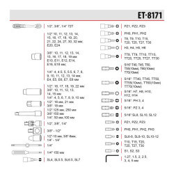 Купить Набір інструментів 1/2 "& 3/8" & 1/4 ", 171ед., Cr-V STORM