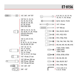 Купити Набір інструментів 1/2 "& 3/8" & 1/4 ", 156ед., Cr-V STORM