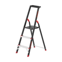 Купити Драбина 3 сходинки, лоток для інвентарю, сталевий профіль, висота верхньої сходинки 630мм, 409х667х1