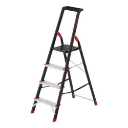 Купити Драбина 4 сходинки, лоток для інвентарю, сталевий профіль, висота верхньої сходинки 850мм, 433х821х1