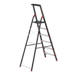 Купить Драбина 6 сходинок, лоток для інвентарю, сталевий профіль, висота верхньої сходинки 1280мм, 481х1138