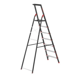 Купить Драбина 7 сходинок, лоток для інвентарю, сталевий профіль, висота верхньої сходинки 1500 мм, 504 * 1