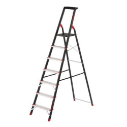 Купить Драбина 7 сходинок, лоток для інвентарю, сталевий профіль, висота верхньої сходинки 1500 мм, 504 * 1