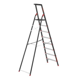 Купить Драбина 8 сходинок, лоток для інвентарю, сталевий профіль, висота верхньої сходинки 1720 мм, 527х143