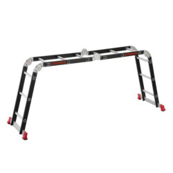 Купити Драбина багатофункціональна трансформер 4х3 сходинки, сталевий профіль, 3380мм, 150 кг