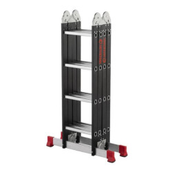 Купити Драбина багатофункціональна трансформер 4х4 сходинки, сталевий профіль, 4450мм, 150 кг