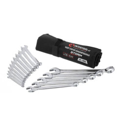 Купити Набір ключів комбінованих 15шт., 6-22 мм, Cr-V, чохол, DIN3113, STORM