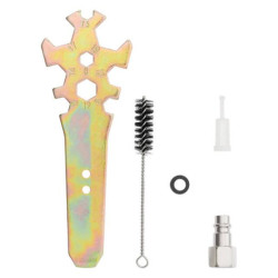 Купити Краскопульт пневматичний LVLP, форсунка 1.3мм, верхній пластиковий бачок 600мл., 2бар STORM