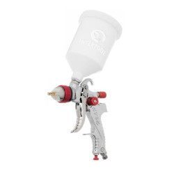Купити Краскопульт пневматичний HVLP з трьома наборами форсунок - 1,3мм, 1,4мм, 1,7мм, пластиковий бачок, 3