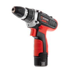 Купити Дриль-шурупокрут акумуляторний, Li-Ion 12В, 18Nm, 1.5 Ач, 2 швидкості, 0-400/0-1500об/хв, 2 акумулят