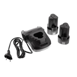 Купити Дриль-шурупокрут акумуляторний, Li-Ion 12В, 18Nm, 1.5 Ач, 2 швидкості, 0-400/0-1500об/хв, 2 акумулят