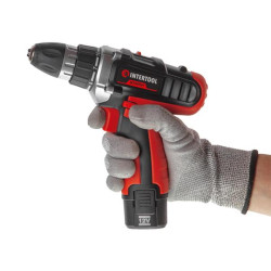 Купити Дриль-шурупокрут акумуляторний, Li-Ion 12В, 18Nm, 1.5 Ач, 2 швидкості, 0-400/0-1500об/хв, 2 акумулят