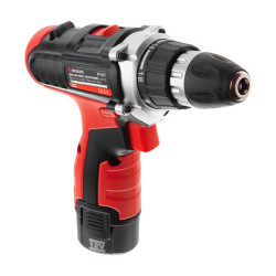 Купити Дриль-шурупокрут акумуляторний, Li-Ion 12В, 18Nm, 1.5 Ач, 2 швидкості, 0-400/0-1500об/хв, 2 акумулят
