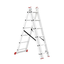 Купить Драбина з алюмінію, 3-х секційна універсальна розкладна, 3*6 сход., 3,41м