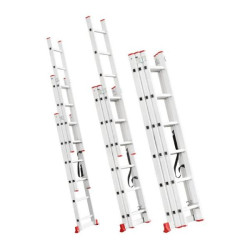 Купить Драбина з алюмінію, 3-х секційна універсальна розкладна, 3*6 сход., 3,41м