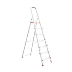 Купити Драбина з алюмінію, 7 сходинок, висота до платформи 1500мм