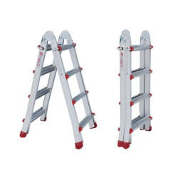 Купити Драбина з алюмінію, універсальна розкладна, телескопічна 4*4 сход.