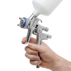 Купити Фарбопульт пневматичний HVLP II професійний, форсунка 1.3мм, верхній пластиковий бачок 600 мл., 2бар