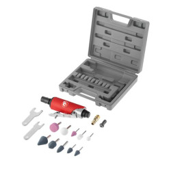 Купить Шліфмашина пневматична у валізі 1/4" міні + набір шліфувальних каменів 10 од