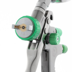 Купити Фарбопульт пневматичний LVLP GREEN професійний, форсунка - 1.3 мм, верхній металевий бачок - 600 мл,