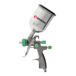 Купити Фарбопульт пневматичний LVLP GREEN професійний, форсунка - 1.3 мм, верхній металевий бачок - 600 мл,