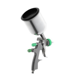 Купити Фарбопульт пневматичний LVLP GREEN професійний, форсунка - 1.3 мм, верхній металевий бачок - 600 мл,