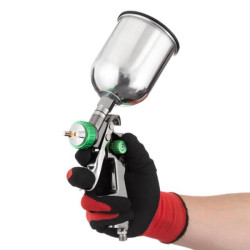 Купити Фарбопульт пневматичний LVLP GREEN професійний, форсунка - 1.3 мм, верхній металевий бачок - 600 мл,