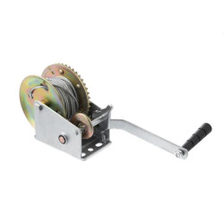 Купити Лебідка важільна барабанна, сталевий трос, тягове зусилля - 450 кг