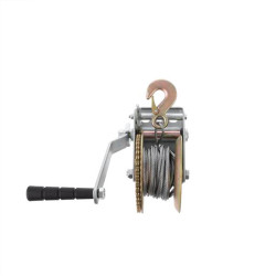 Купити Лебідка важільна барабанна, сталевий трос, тягове зусилля - 450 кг