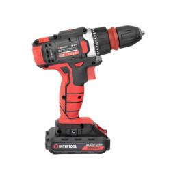 Купити Дриль-шурупокрут акумуляторний Li-Ion 18 В, 25 Nm, 0-400/0-1500 об/хв, 2x2.0Аг, знімний патрон