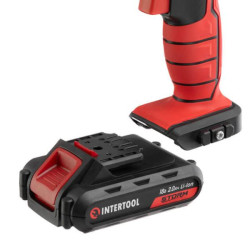 Купити Дриль-шурупокрут акумуляторний Li-Ion 18 В, 25 Nm, 0-400/0-1500 об/хв, 2x2.0Аг, знімний патрон