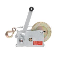 Купити Лебідка важільна барабанна, сталевий трос, тягове зусилля - 900 кг