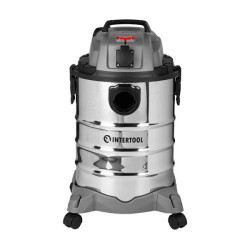 Купить Пилосос будівельний 1.4 кВт, бак 30 л., нержавіюча сталь 410, >17кПа, розетка, HEPA фільтр