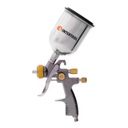Купить Фарбопульт пневматичний LVLP BRONZE професійний, форсунка - 1.8 мм, верхній металевий бачок - 600 мл