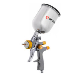 Купить Фарбопульт пневматичний LVLP BRONZE професійний, форсунка - 1.8 мм, верхній металевий бачок - 600 мл