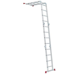 Купити Драбина алюмінієва мультифункціональна трансформер, сходини 4*4, 4.7 м