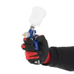 Купить Набір з 3-х фарбопультів HVLP, 0,8мм, 1,3мм, 1,7мм, регулятор тиску, два пластикових та один металев