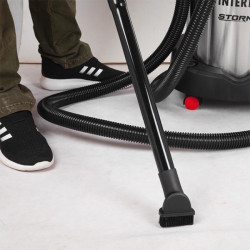 Купить Пилосос будівельний 1.4 кВт 2 Stage, бак 30 л., нержавіюча сталь 201, >20кПа, розетка, HEPA фільтр, 