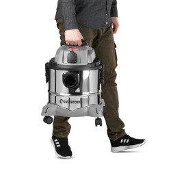 Купить Пилосос будівельний 1.4 кВт, бак 20 л., нержавіюча сталь 410, >17кПа, розетка, HEPA фільтр