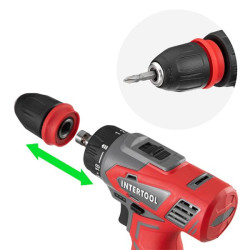 Купити Дриль-шурупокрут акумуляторний 12 В, 30 Nm, 0-350/0-1300 об/хв, 0.8-10 мм, 1.5 Аг, знімний патрон