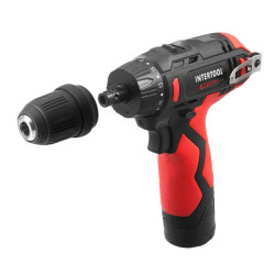 Купити Дриль-шурупокрут акумуляторний, 12 В, 30 Nm, 0-350/0-1300 об/хв, патрон 0,8-10 мм, 2,0 Аг, знімний п