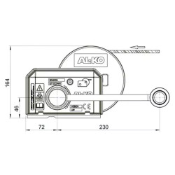 Купить Лебедка ручная AL-KO Optima 500 кг с фалом 7 м