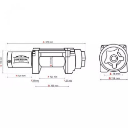 Купити Лебідка електрична для ATV Dragon Winch DWH 4500 HDL synthetic
