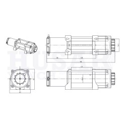 Купити Лебідка для квадроцикла Husar BST S 5500 LBS 2495 кг 12 В