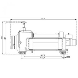 Купити Лебідка гідравлічна Hammer Winch HMW 12.0 PHT 12 т сталевий корпус