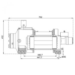 Купити Лебідка гідравлічна Hammer Winch HMW 12.0 PHT - K 12 т сталевий корпус