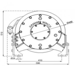 Купити Лебідка гідравлічна Hammer Winch HMW 20.0 PHT - EN 20 т сталевий корпус