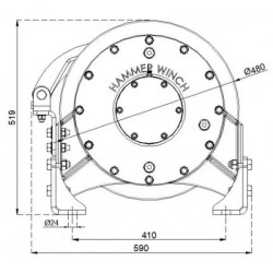 Купити Лебідка гідравлічна Hammer Winch HMW 22.0 PHT - EN 22 т сталевий корпус